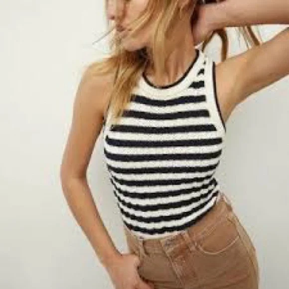 Veronica Beard Jerell knit tops stripes Tank Top size XS - Picture 2 of 7